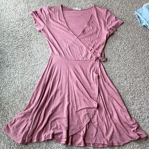 Small coral skater dress.